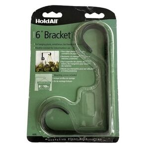 HoldAll 6" Black Downturn Plant Bracket Hanger NIB